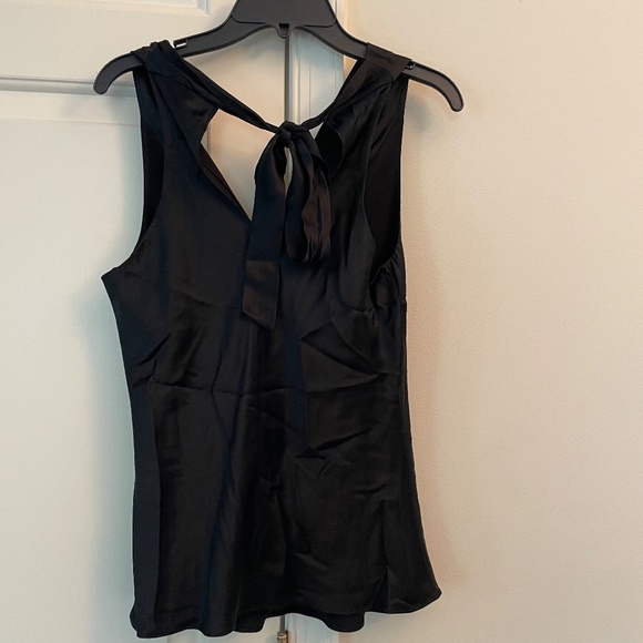 100% Silk Black cowl neck blouse - Picture 4 of 4